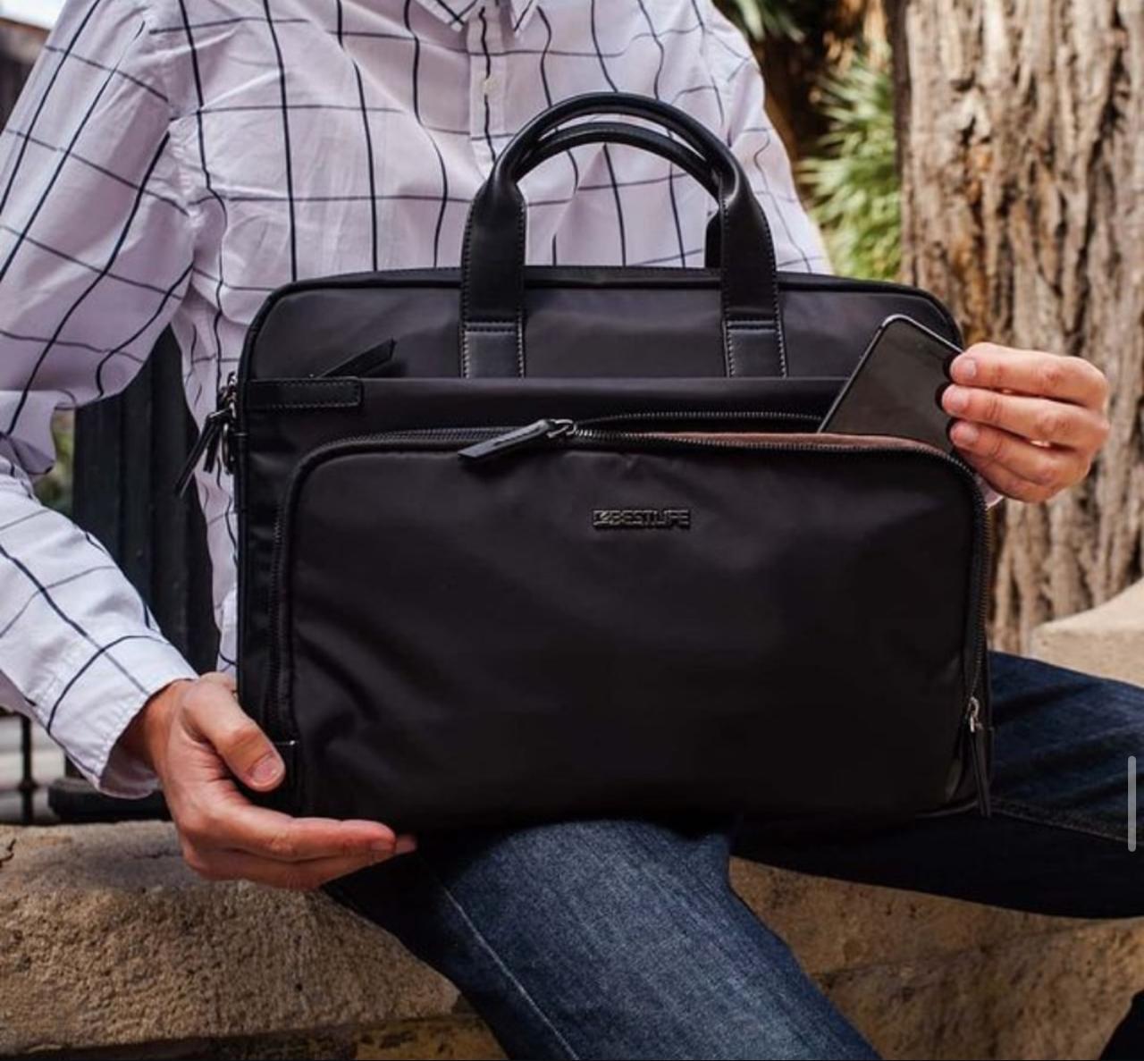 Sacoche BESTLIFE Elegant – Nylon & PU Premium, Imperméable pour Laptop 14.1 - Image 2