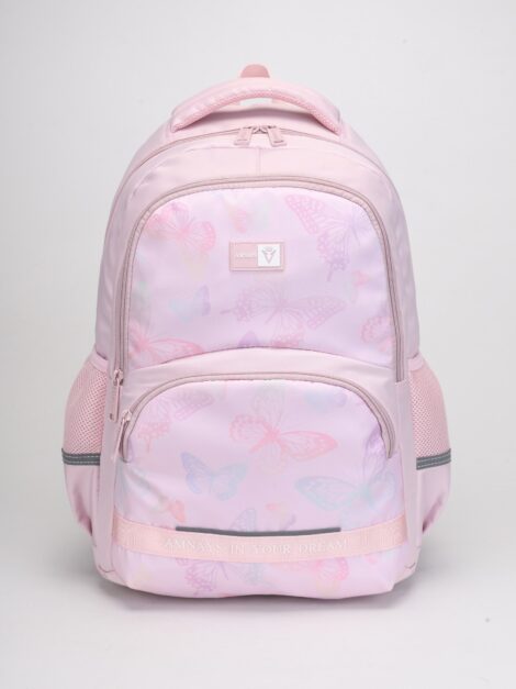 Sac à Dos Scolaire AMNAYS – Butterfly Pink