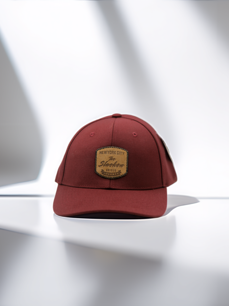 Casquette Rouge New York Homme, Casquette Premium avec Patch Cuir, Style Streetwear Élégant