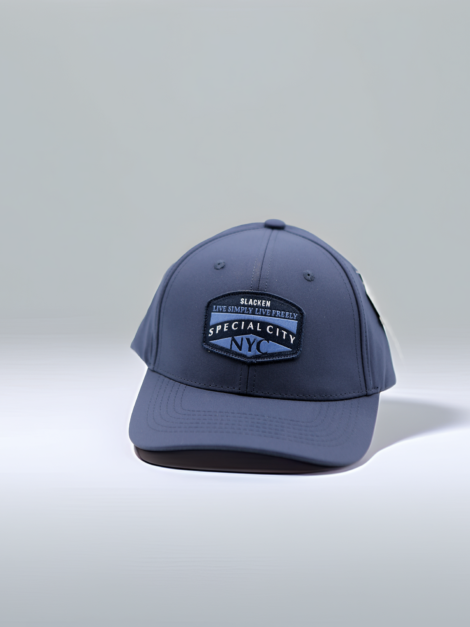 Casquette Bleu Special City NYC Slacken, Dad Hat Ajustable, Casquette Style Urbain Streetwear Homme Femme