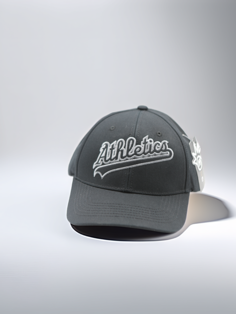 Casquette Noire Athletes Homme, Casquette Streetwear Premium, Dad Hat Ajustable Noir et Blanc