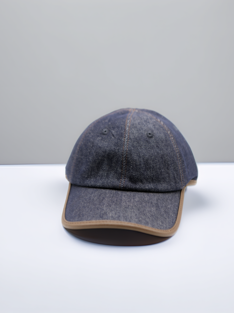 Casquette Jean Homme, Casquette Denim Vintage Ajustable, Style Casual Premium