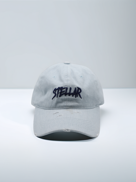Casquette Blanche Vintage Stellar Homme, Casquette Effet Usé, Dad Hat Streetwear Ajustable