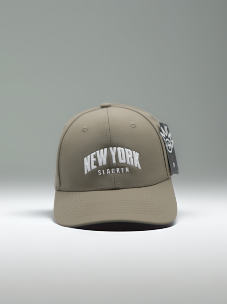 Casquette Beige New York SLACKEN, Dad Hat Tendance, Casquette Ajustable Style Streetwear, Baseball Cap Moderne